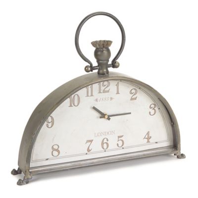 Melrose International 15 in. x 13 in. Antique Style Mantle Clock