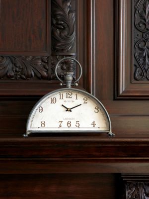 Image showing  15 in. x 13 in. Antique Style Mantle Clock