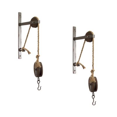 Melrose International Industrial Pulley Mounting Bracket (Set of 2)