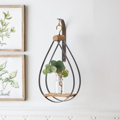 Image showing  Hanging Bottle Vase in Teardrop Frame, 2 pk.