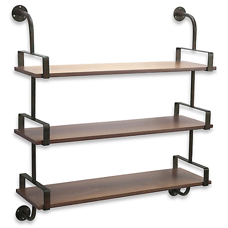 Melrose International Triple Shelf Wall Rack