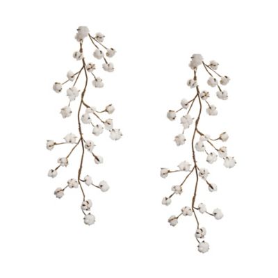 Melrose International Cotton Twig Garland Set, 2 pc.