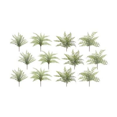 Melrose International 16 in. Assorted Fern Foliage Bush (Set of 12)