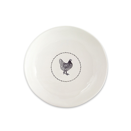 Melrose International Stoneware Farmhouse Chicken Platter (Set of 2)