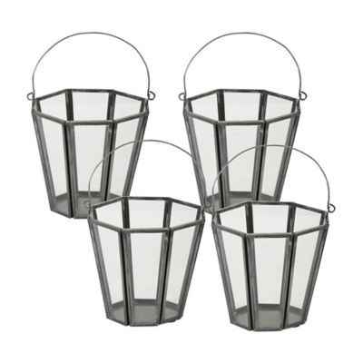 Image showing  Iron Candle Holder Bucket with Handle (Set of 4), 78181DS