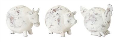 Melrose International Weathered Stone Farm Animal Figurine (Set of 3)