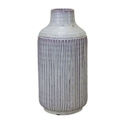 Image showing  Rustic Ribbed Terra Cotta Vase