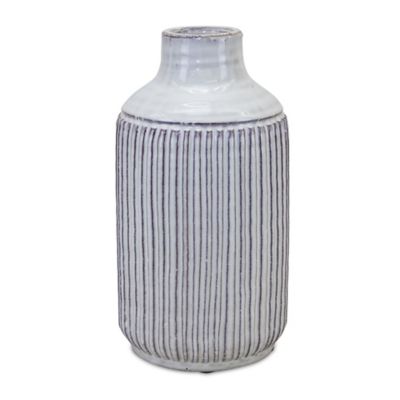 Image showing  Rustic Ribbed Terra Cotta Vase