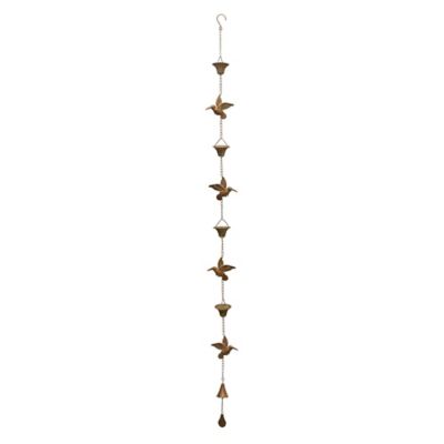 Melrose International Iron Hummingbird Rain Chain