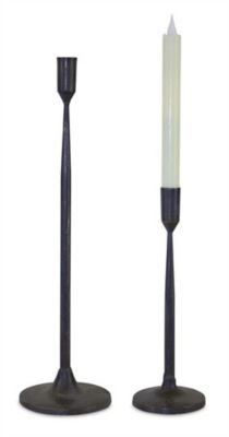 Melrose International Metal Taper Candle Holder (Set of 2)