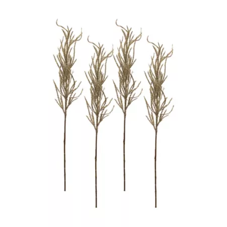 Melrose International 31 in Flocked Beige Pampas Grass Spray Set 4 Piece Artificial Plants & Flowers