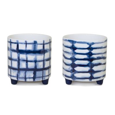 Melrose International Tie-Dye Design ft.ed Planter (Set of 2)