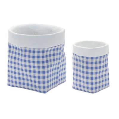 Melrose International 6.6 lb. Gingham Sack Design Stone Planters, 2 pc.