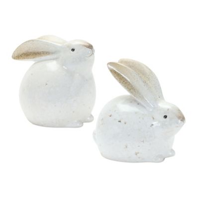 Melrose International Rustic Terra Cotta Bunny Figurine (Set of 4)