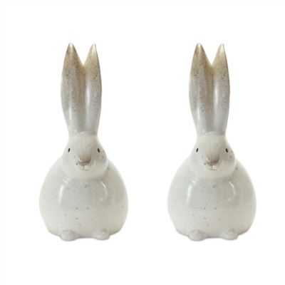 Melrose International Rustic Terra Cotta Bunny Figurine (Set of 2)