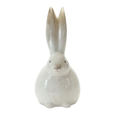 Image showing  Rustic Terra Cotta Bunny Figurine (Set of 2)