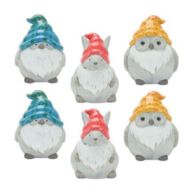 Melrose International Whimsical Animal Gnome Garden Statue (Set of 12), 85079