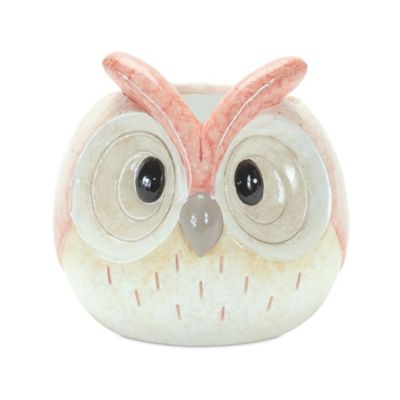 Image showing  Whimsical Pastel Terra Cotta Owl Figurine (Set of 12)