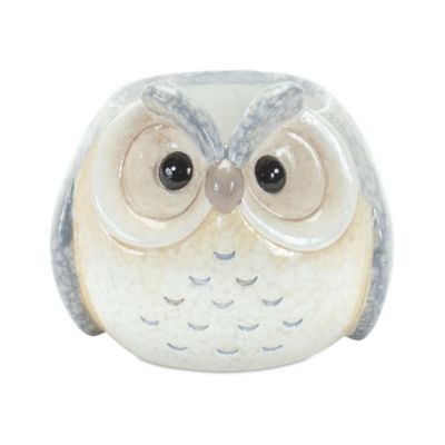 Image showing  Whimsical Pastel Terra Cotta Owl Figurine (Set of 12)