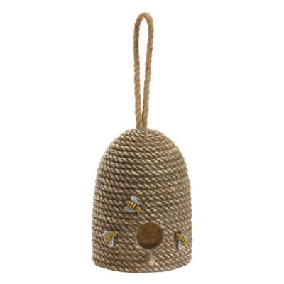 Melrose International Hanging Bee Hive Bird House with Rope Accent, 85097