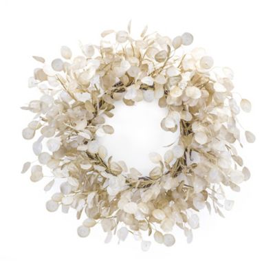 Melrose International 33 in. Silver Dollar Eucalyptus Wreath