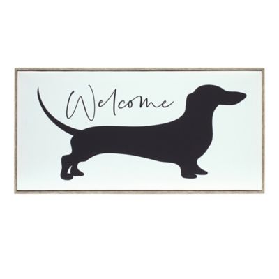 Melrose International Wood Framed Dachshund Welcome Sign, 85117