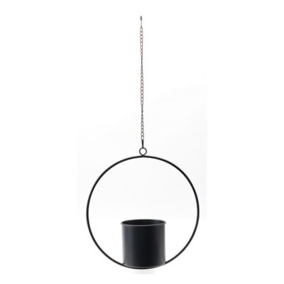 Image showing  19.8 lb. Metal Frame Modern Hanging Planters, 2 pc.