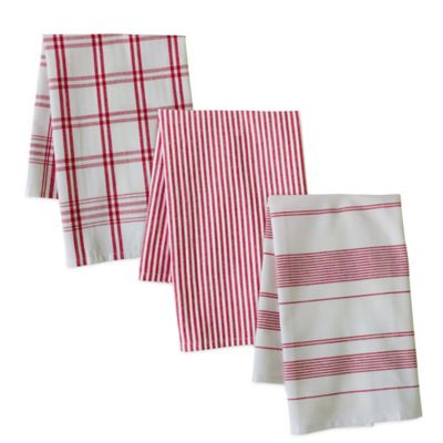 Melrose International Patterned Kitchen Tea Towel (Set of 3)