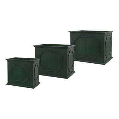 Melrose International 22 lb. Green Wood Rectangular Planter Boxes, 3 pc.