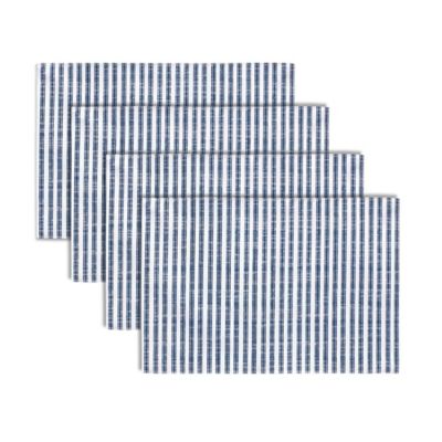 Melrose International Blue and White Striped Dining Placemat (Set of 4)