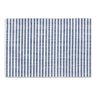 Image showing  Blue and White Striped Dining Placemat (Set of 4)