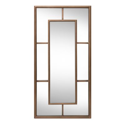 Melrose International Window Paned Iron Wall Mirror