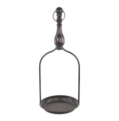 Melrose International Vintage Metal Plate Candle Holder, 85310