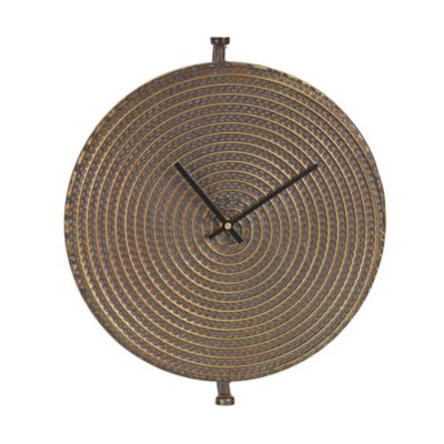 Melrose International 14 in. Iron Modern Wall Clock with Suspended Stand