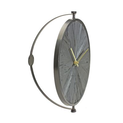 Image showing  16 in. Wood Modern Wall Clock with Suspended Stand