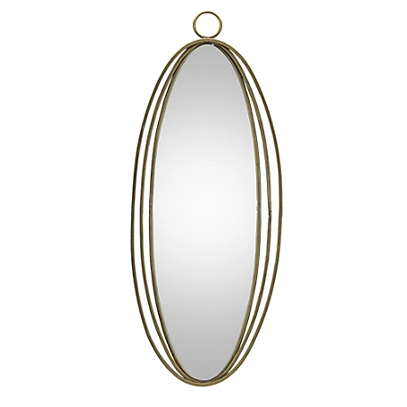Melrose International Iron Oval Wall Mirror
