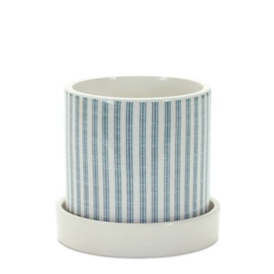 Image showing  26 in x 4 in. Large Round Bamboo Wooden Tray