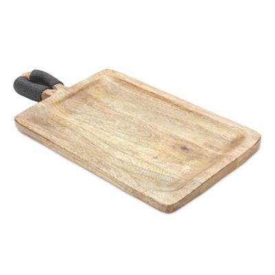Image showing  Mango Wood Cutting Board Style Tray, Set of 2