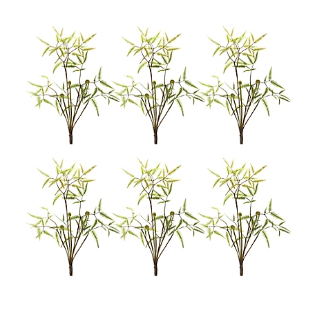 Melrose International 19 in. Mini Fern Foliage Bush with Sprout Accent (Set of 6)