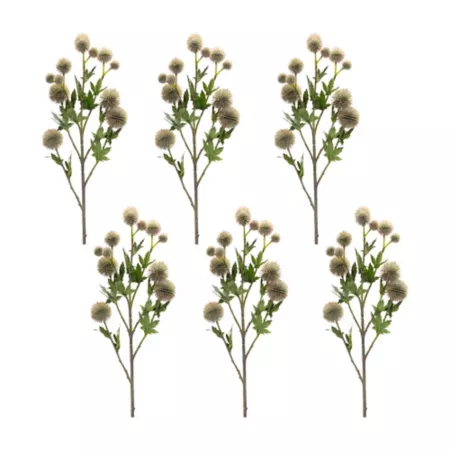 Melrose International Allium Plastic/Polyester Floral Spray (Set of 6) Artificial Plants & Flowers