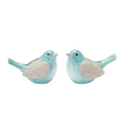 Melrose International Whimsical Terra Cotta Garden Bird Planter, 2-Pack