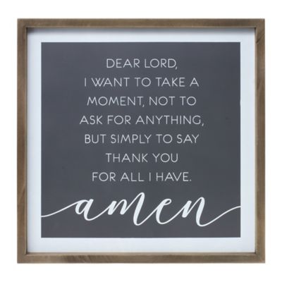 Melrose International Wooden Thank You Prayer Plaque