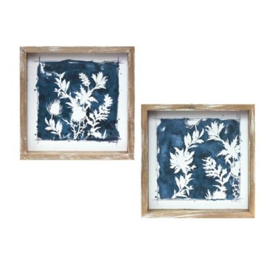 Image showing  Wood Framed Floral Outline Print (Set of 6)