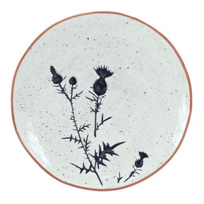 Image showing  Rustic Thistle Etched Plate with Speckled Finish (Set of 2)
