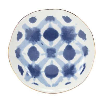 Image showing  Coastal Tie-Dye Design Ceramic Plate (Set of 4)
