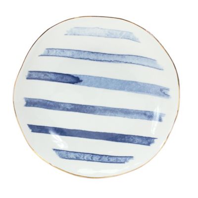 Image showing  Coastal Tie-Dye Design Ceramic Plate (Set of 4)