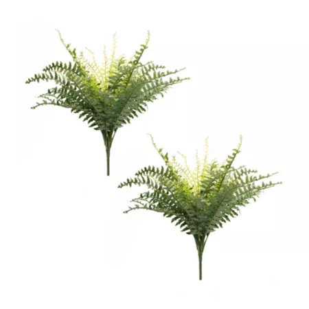 Melrose International 22" Artificial Fern Foliage Bush Set of 2 85473 Artificial Plants & Flowers