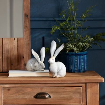 Image showing  Weathered Stone Rabbit Statue with Distressed Finish, 4 pk., 5 in., 8 in.