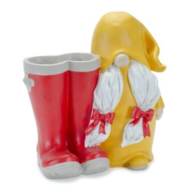 Image showing  Garden Gnome with Rainboot Platner or Vase, 2 pk.