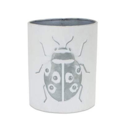 Image showing  8.8 lb. Brushed Metal Insect Pots, 3 pc.